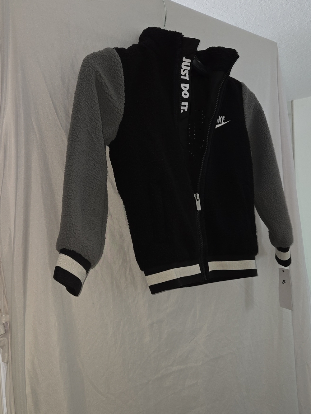 Nike Black & Gray Varsity Jacket for Kids